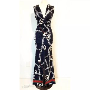 Designer Chain Print Dress